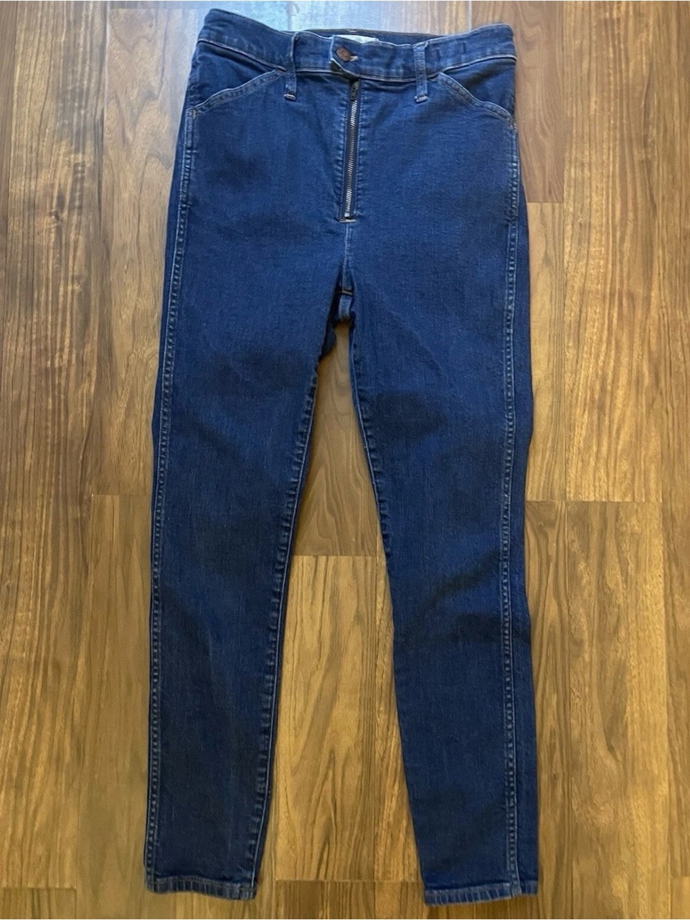 Madewell Jeans Womens Size 28 10" High Rise Skinny Crop Blue Dark Wash